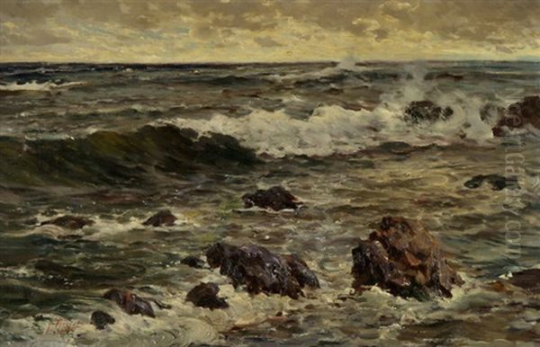 Wogendes Meer Oil Painting by Fausto Giusto