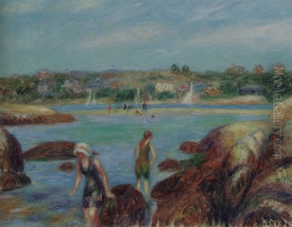 Women On The Beach Oil Painting by William Glackens