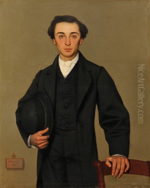 Portrait De Jeune Homme Oil Painting by Auguste Glaize