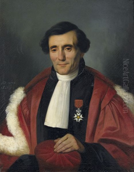 Franzosischer Richter Mit Orden Der Ehrenlegion Oil Painting by Auguste Glaize