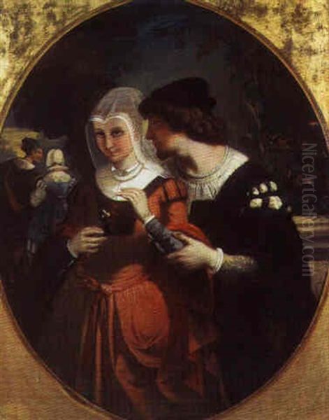 Conversation Galante Oil Painting by Auguste Glaize