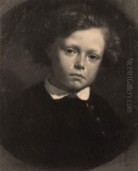 Portrait Presume De Leon Glaize, Un Des Fils De L'artiste Oil Painting by Auguste Glaize