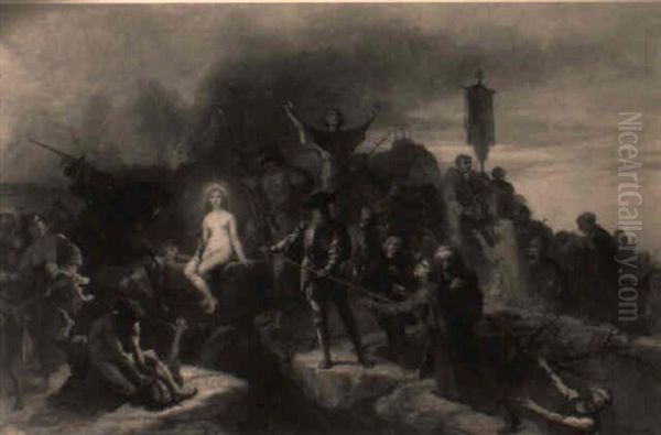 Le Triomphe De La Verite Oil Painting by Auguste Glaize