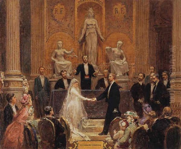 The Wedding Day Oil Painting by Pierre Paul Leon Glaize