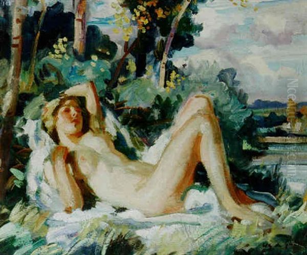 Summer Idyll Oil Painting by Wilfred Gabriel De Glehn