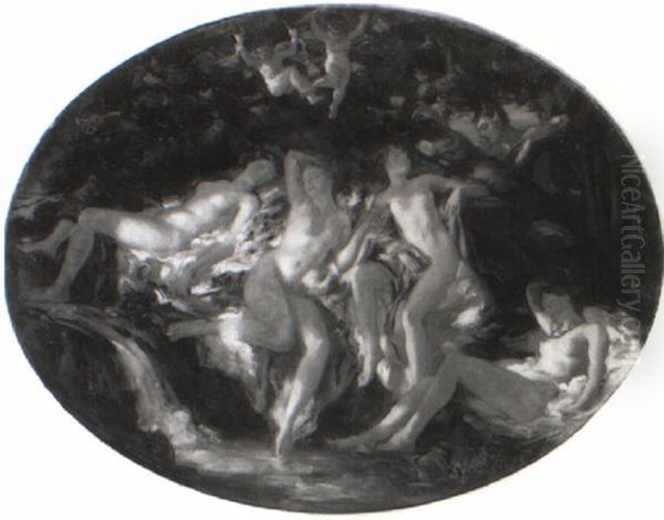 Sleeping Nymphs Oil Painting by Wilfred Gabriel De Glehn