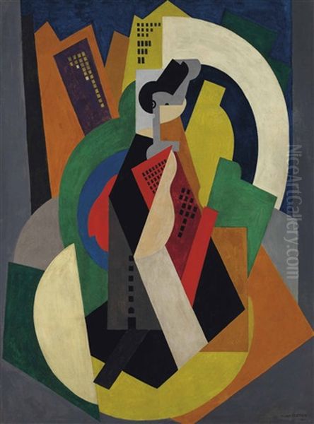 L'homme Dans La Ville Oil Painting by Albert Gleizes