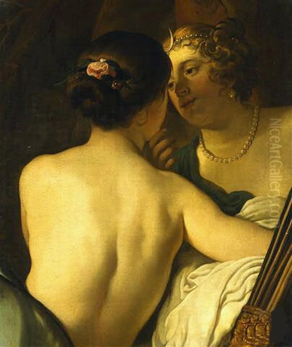 Jupiter In The Guise Of Diana Seducing Callisto Oil Painting by Jacob Adriaensz Backer