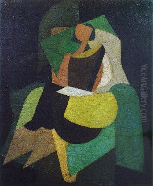 La Femme Assise Oil Painting by Albert Gleizes
