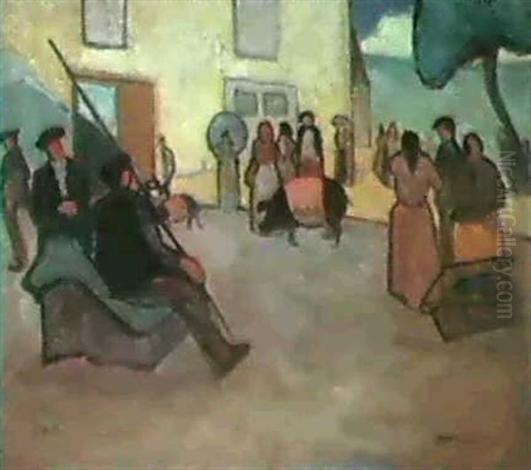Le Marche Basque 1908 Oil Painting by Albert Gleizes