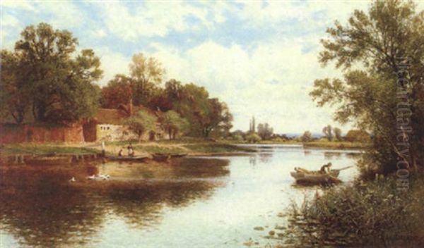 The Ferry Oil Painting by Alfred Glendening Jr.