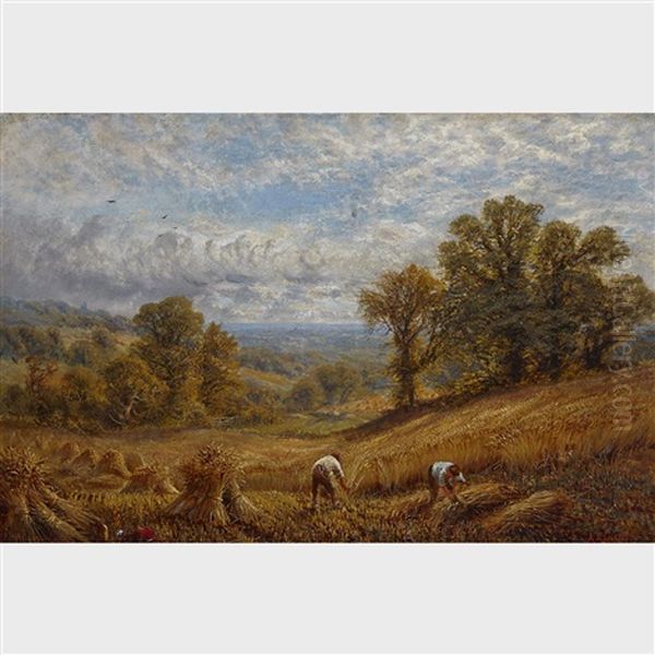 The Time Of The Harvest Oil Painting by Alfred Augustus Glendening Sr.