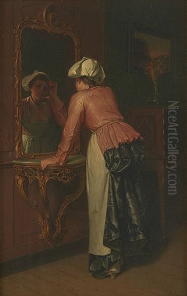 Coquetterie Oil Painting by Albert Glibert