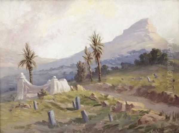 Old Malay Cemetery, Signal Hill Oil Painting by Allerley Glossop