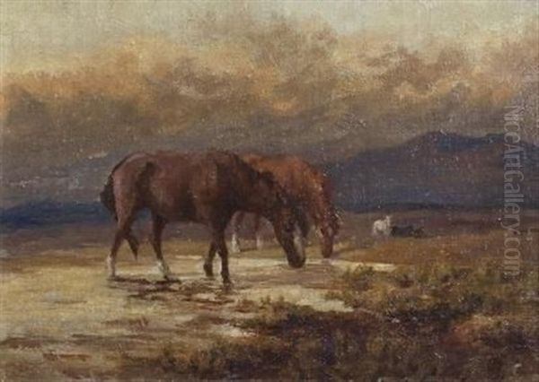Horses Oil Painting by Allerley Glossop