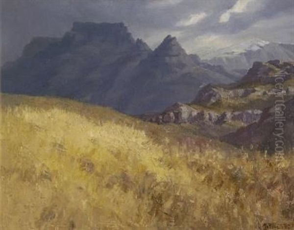 Drakensberg Landscape Oil Painting by Allerley Glossop