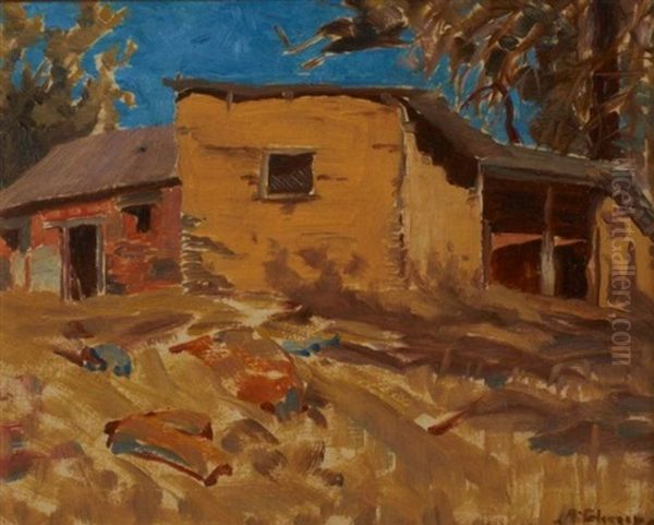 Stables Oil Painting by Allerley Glossop