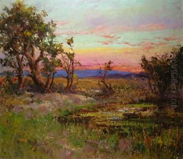 The Home Of The Snipe, New Forest Oil Painting by Allerley Glossop