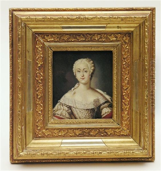 Brustportrait Der Elisabeth Christine Konigin Von Preusen Oil Painting by Johann Gottlieb Glume