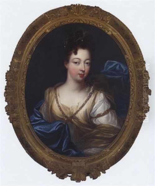 Portrait Of Charlotte D'orleans, Duchess Modena Oil Painting by Pierre Gobert