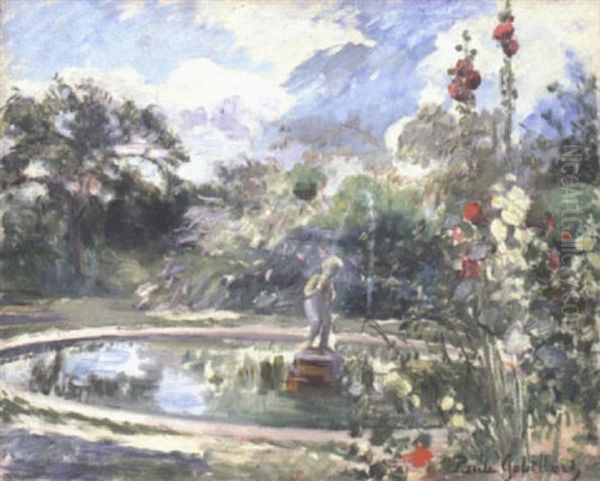 Le Bassin Du Parc Oil Painting by Paule Gobillard