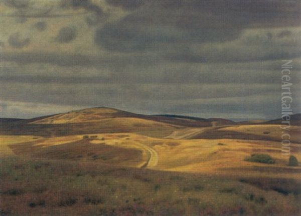 Udsigt Over Mols Bjerge Oil Painting by Charles Godfredsen