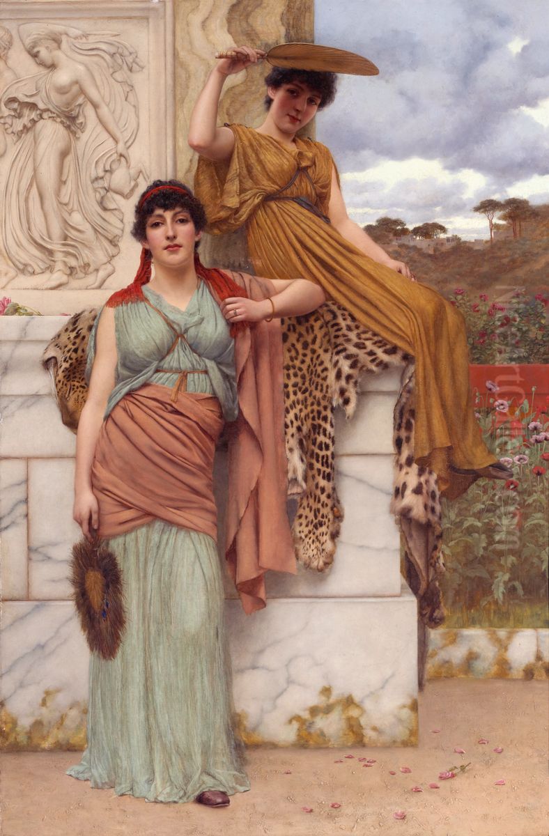 Waiting For The Procession Oil Painting by John William Godward