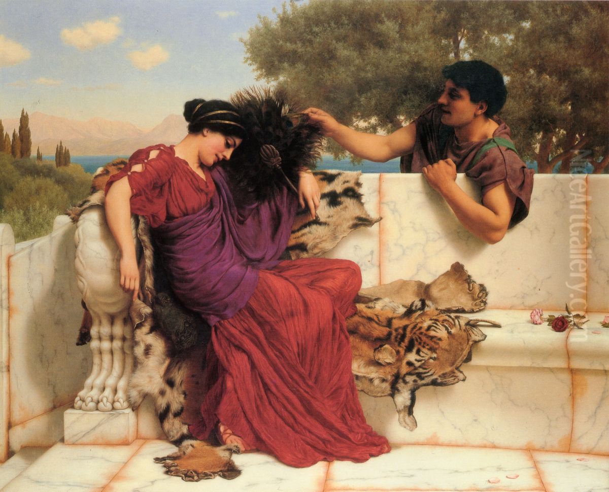 The Old, Old Story Oil Painting by John William Godward