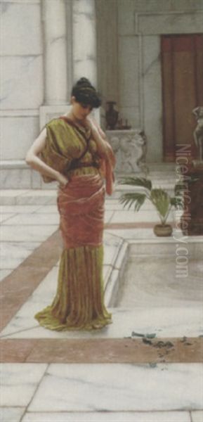 The Broken Vase Oil Painting by John William Godward