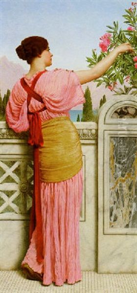 A Choice Blossom Oil Painting by John William Godward