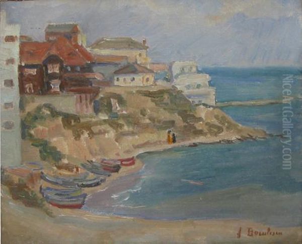 Oras La Malul Marii Oil Painting by Jeana Baculescu