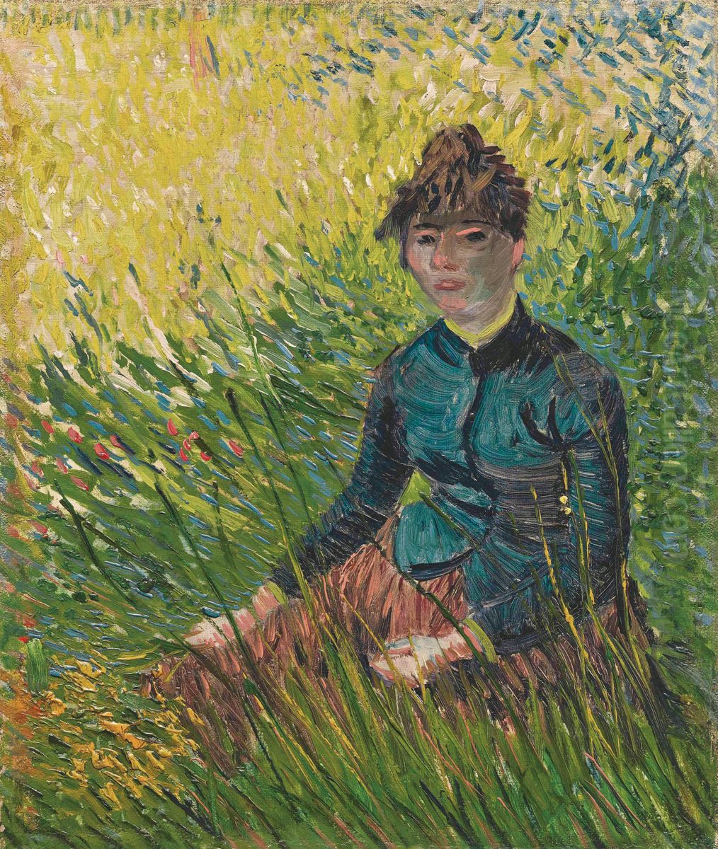Femme Dans Un Champ De Ble Oil Painting by Vincent Van Gogh