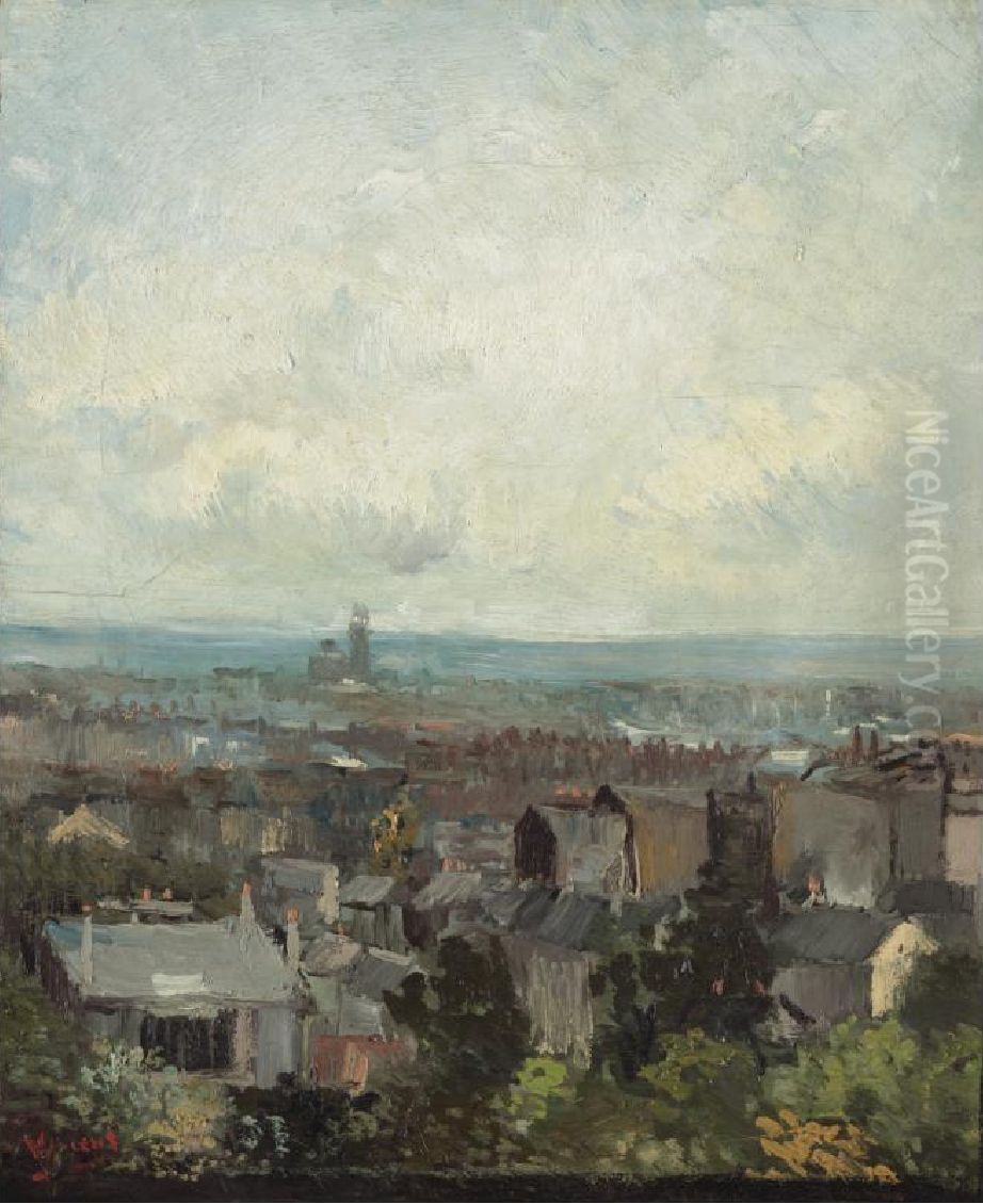 Vue De Paris Aux Environs De Montmartre Oil Painting by Vincent Van Gogh