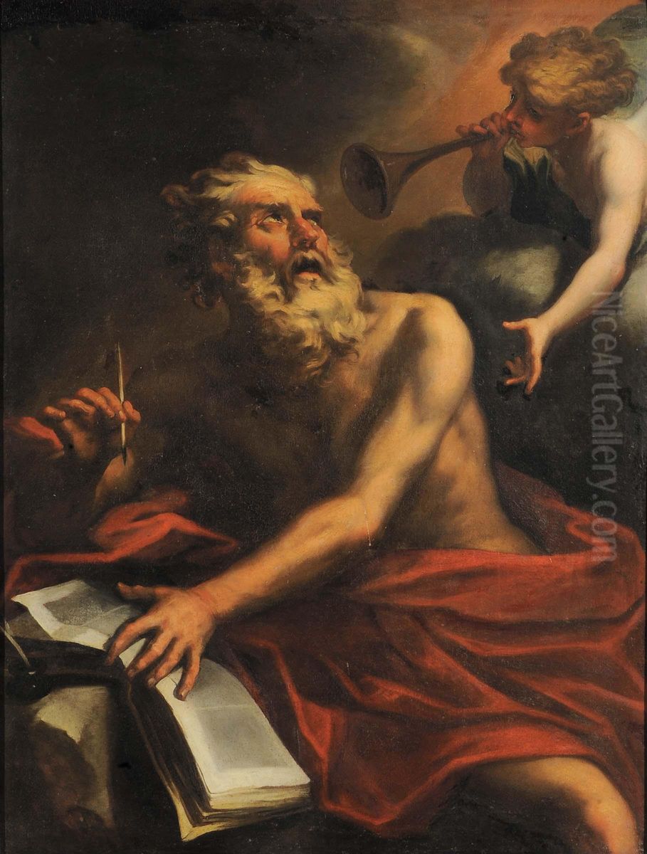 San Matteo Evangelista Oil Painting by Giovanni Raffaelo Badaracco