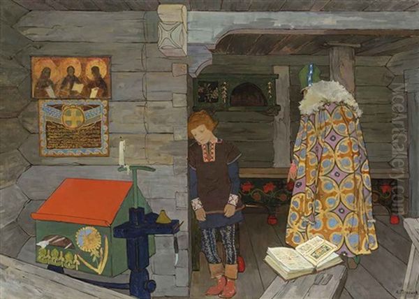 The Young Bartholomew Oil Painting by Aleksandr Jakovlevic Golovin