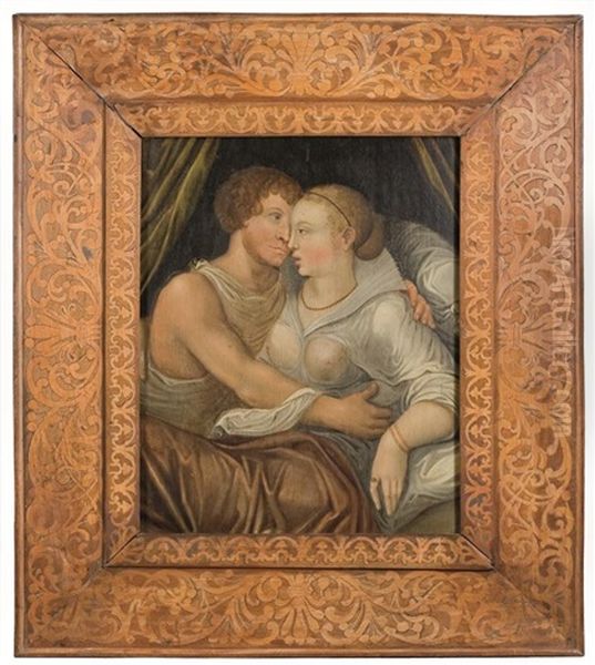 Couple Oil Painting by Goltzius Hendrick