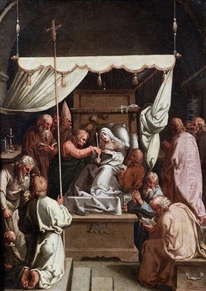 La Dormition De La Vierge Oil Painting by Goltzius Hendrick