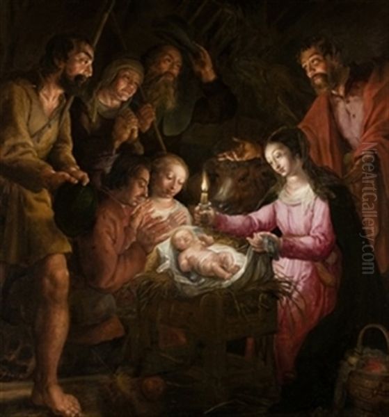 Adoracion De Los Pastores Oil Painting by Goltzius Hendrick