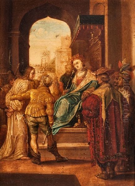 Christus Vor Pilatus Oil Painting by Goltzius Hendrick