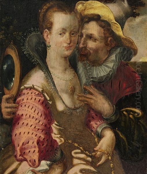 Allegory Of The Sense Of Sight Oil Painting by Goltzius Hendrick