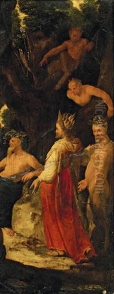 Das Urteil Konig Midas Oil Painting by Goltzius Hendrick