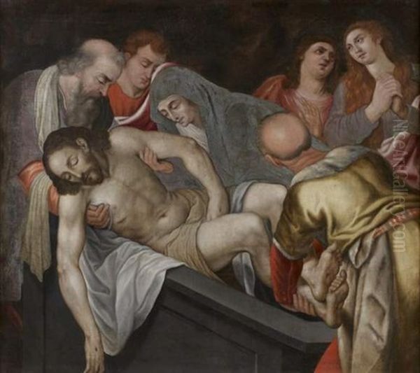 La Mise Au Tombeau Du Christ Oil Painting by Goltzius Hendrick