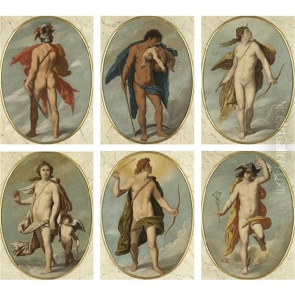 Saturn (+ 5 Others; Set Of 6) Oil Painting by Goltzius Hendrick
