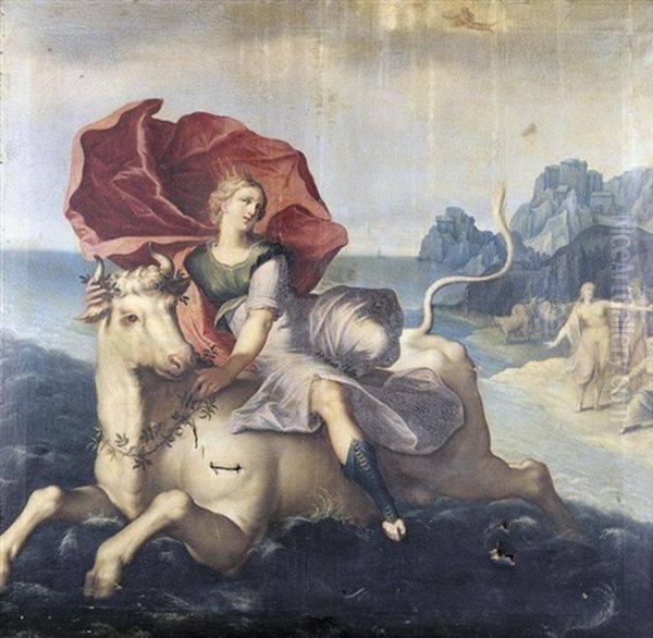The Rape Of Europa Oil Painting by Goltzius Hendrick