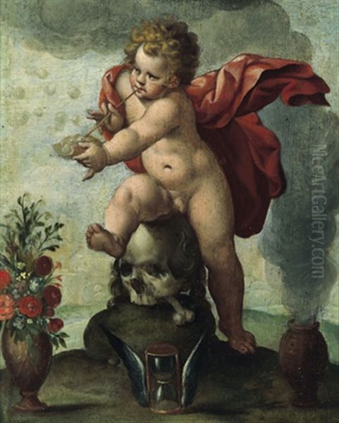 Vanitas: Allegorie Der Verganglichkeit Oil Painting by Goltzius Hendrick