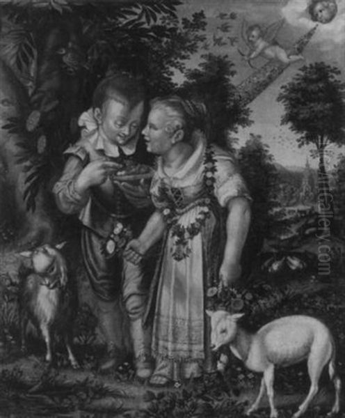 Der Fruhling Oil Painting by Goltzius Hendrick