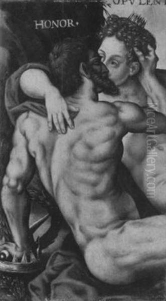 Honor Und Opulentia Oil Painting by Goltzius Hendrick