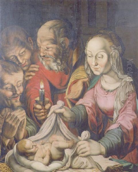 The Adoration Of The Shepherds Oil Painting by Goltzius Hendrick