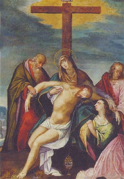 The Lamentation Oil Painting by Goltzius Hendrick