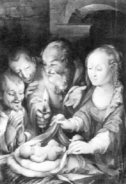 Die Anbetung Der Hirten Oil Painting by Goltzius Hendrick